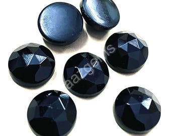 Ónix negro de corte redondo rosa: piedra preciosa suelta (tamaños de 3 a 20 mm)
