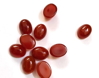 Roter Onyx Cabochon : Ovaler Edelstein zur Schmuckherstellung (3x5-18 x 25 MM