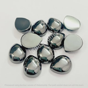 Top Hochwertiger Hämatit Tropfen Edelstein Größe 4x6, 5x7, 7x9, 8x10, 9x11, 10x12, 10x14, 12x16, 13x18, 15x20 MM