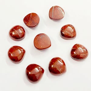 Amazing Red Jasper Heart Shape Cabochon Loose Gemstone 5, 6, 7, 8, 9, 10, 11, 12, 13, 14, 15, 16, 17, 18, 19, 20MM