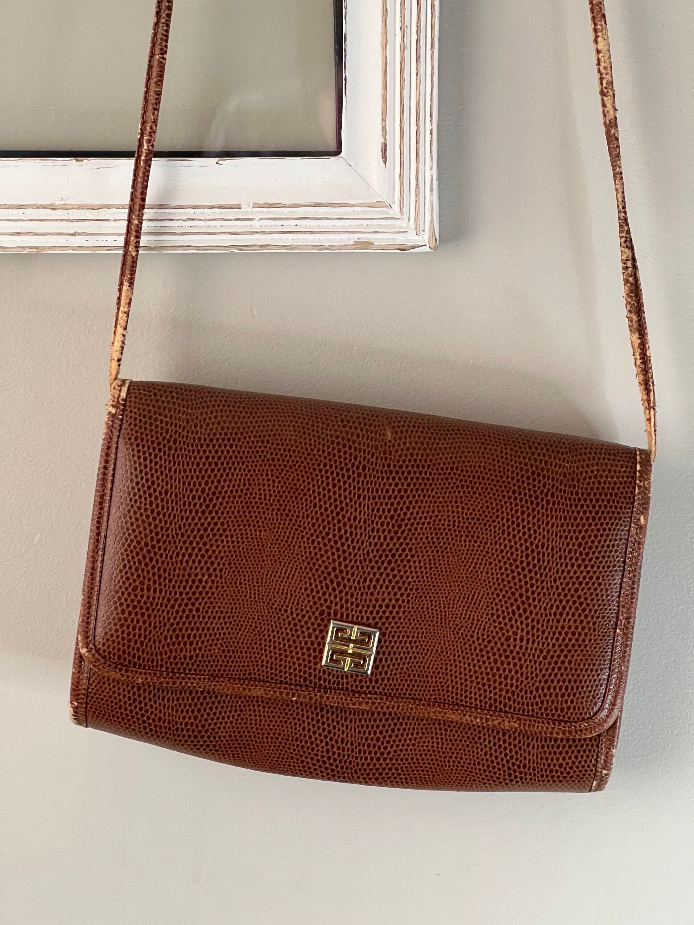 70s Givenchy Shoulderbag Vintage Leather Purse Etsy
