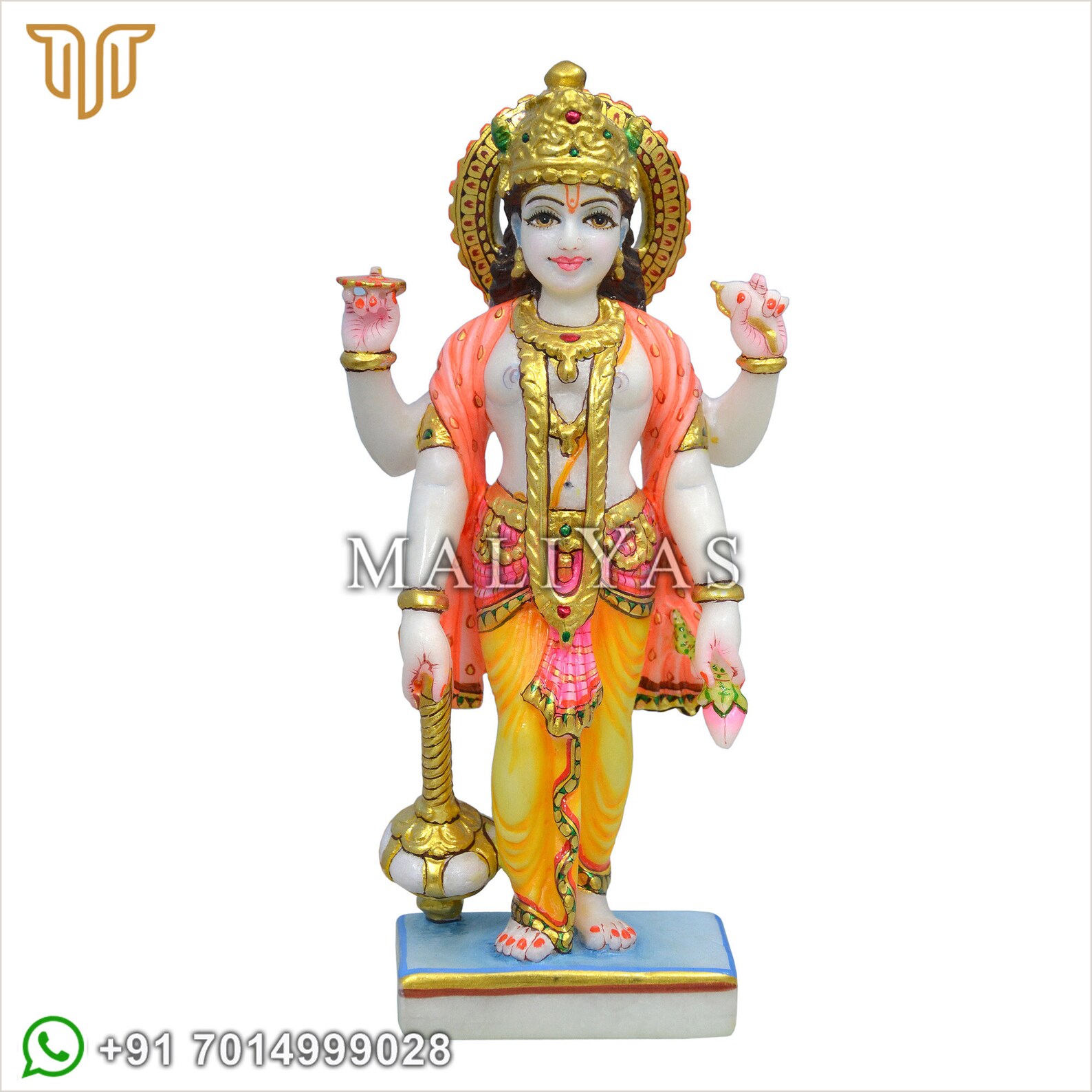 Marble Vishnu Statue White Marble Narayan Murti Vishnu Ji Etsy