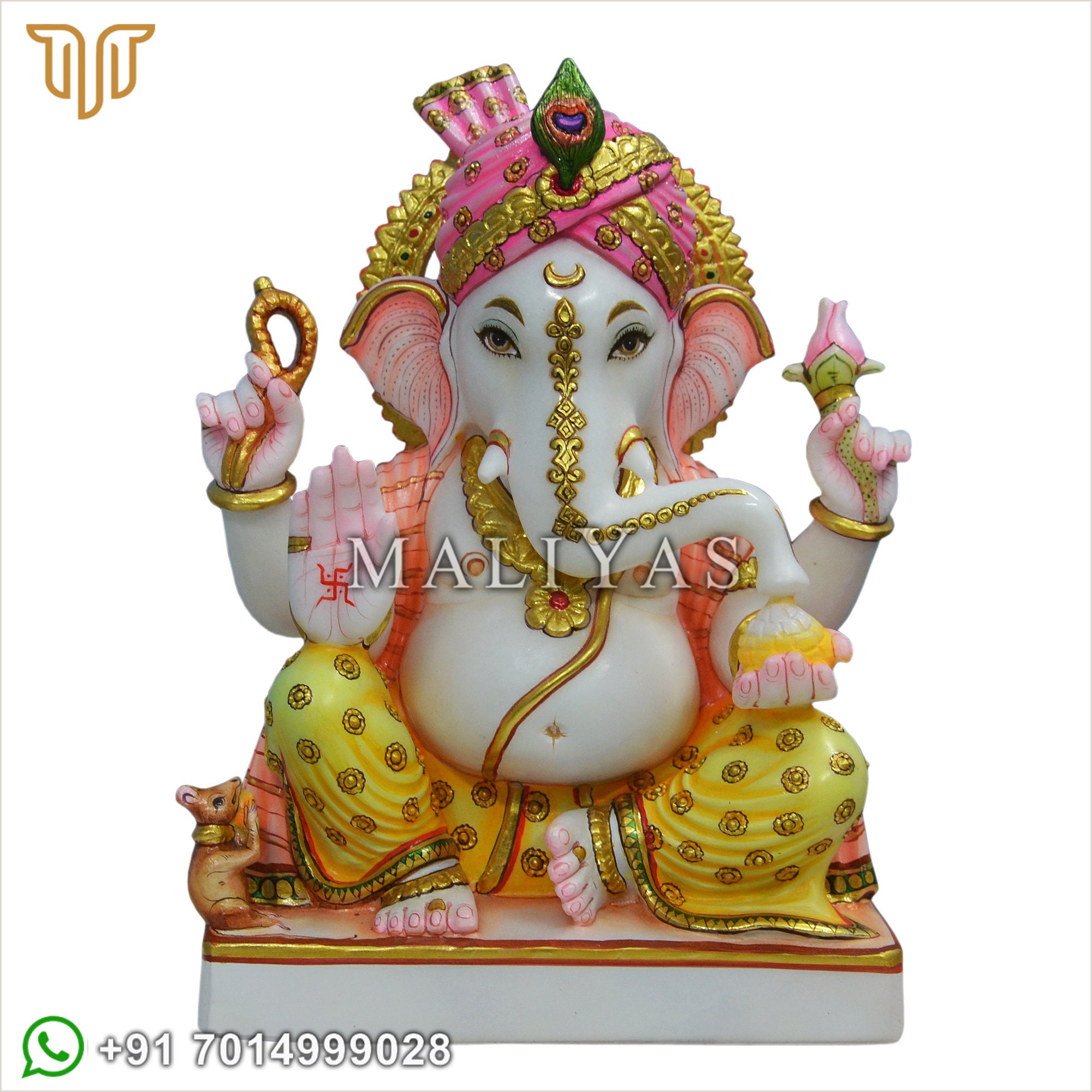 Marble Ganesha Murti White Marble Ganpati Murti Ganesh Etsy
