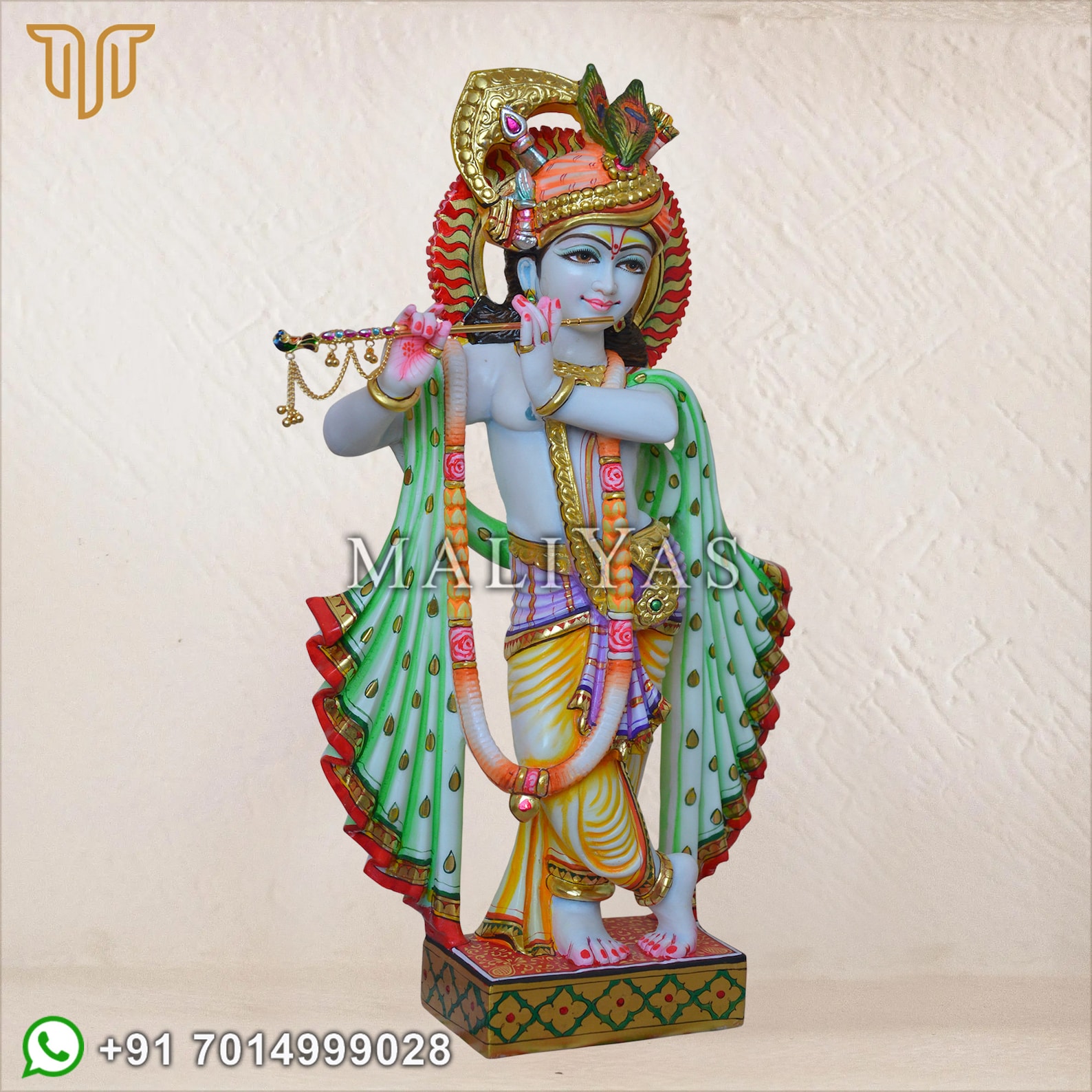 Marble Krishna Statue White Marble Krishna Murti Krishna Etsy UK