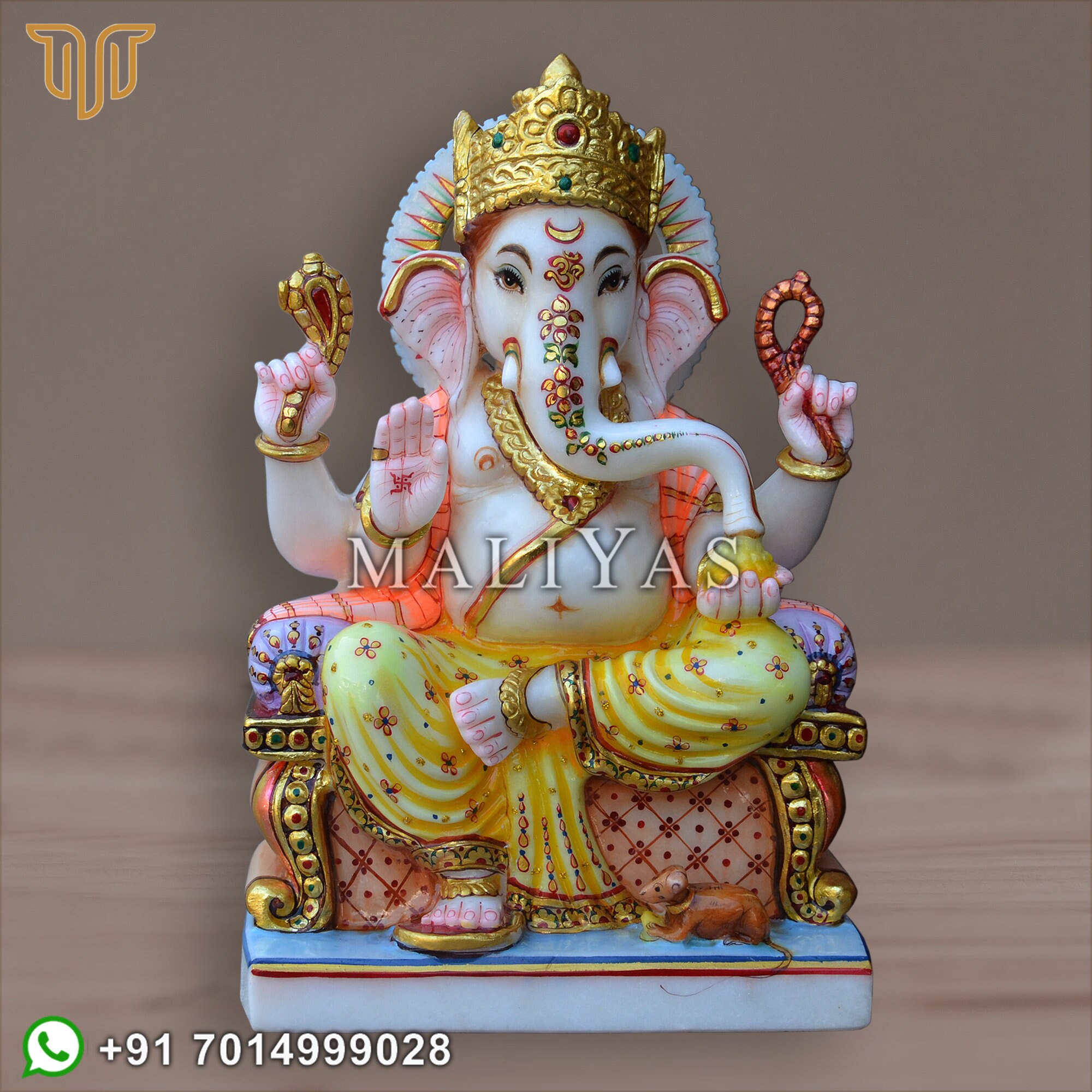 Marble Ganesh Statue White Marble Ganpati Murti Ganesh Etsy Australia