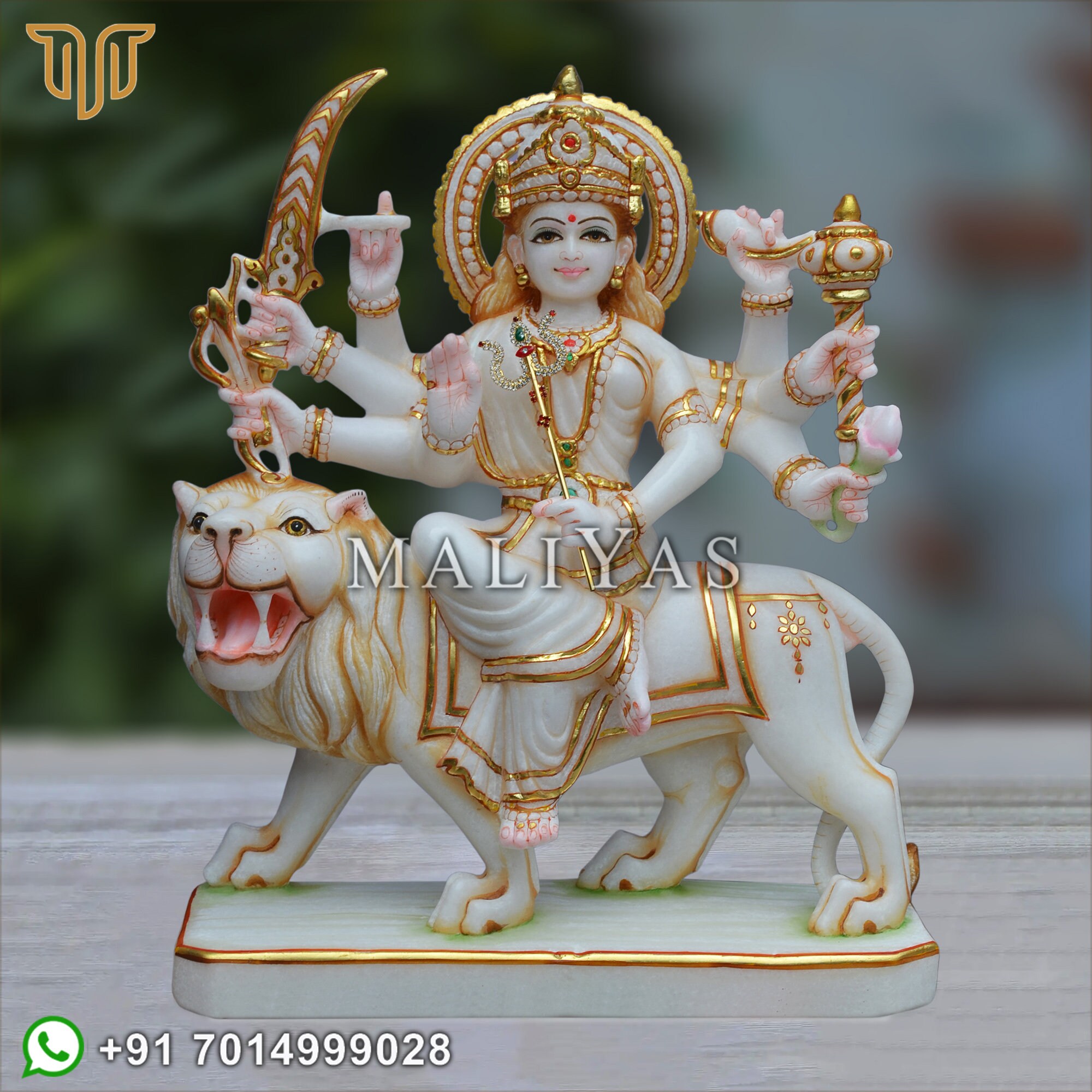 Marble Durga Maa Statue Durga Maa Idol Marble Ambe Maa Etsy Australia