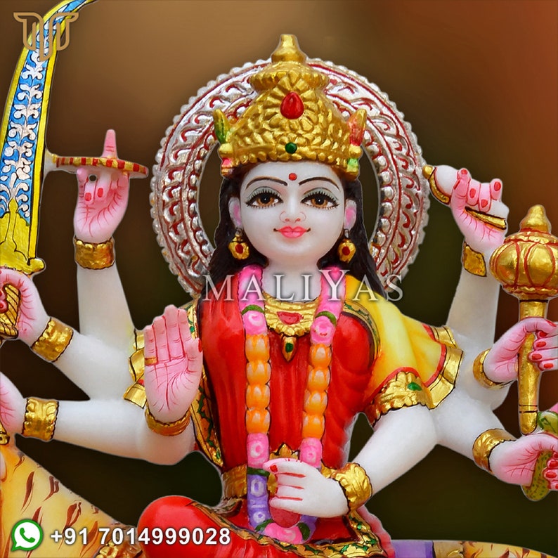 Marble Durga Maa Statue Durga Maa Idol Marble Ambe Maa Etsy