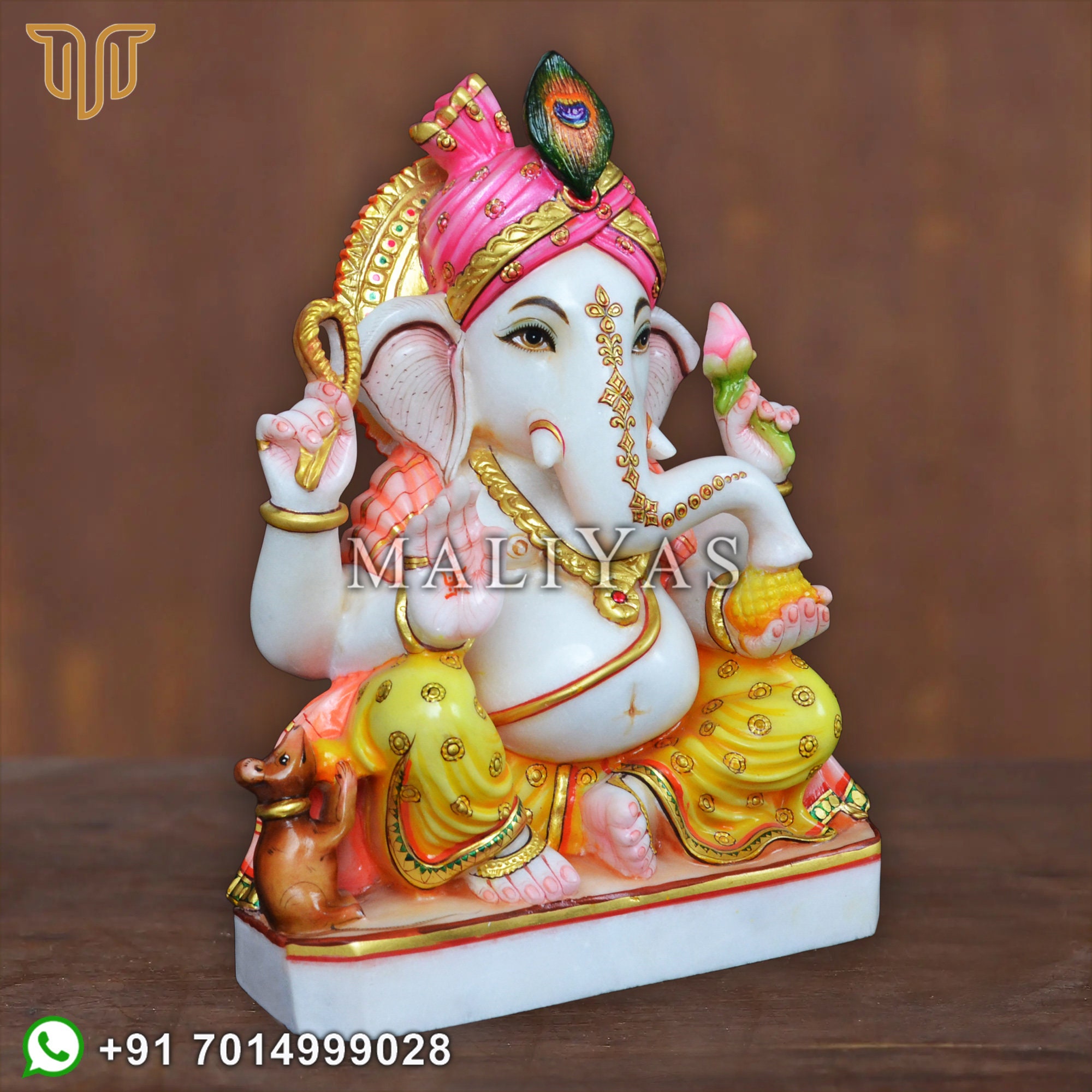 Marble Ganesh Statue White Marble Ganpati Murti, Ganesha Moorti, Marble