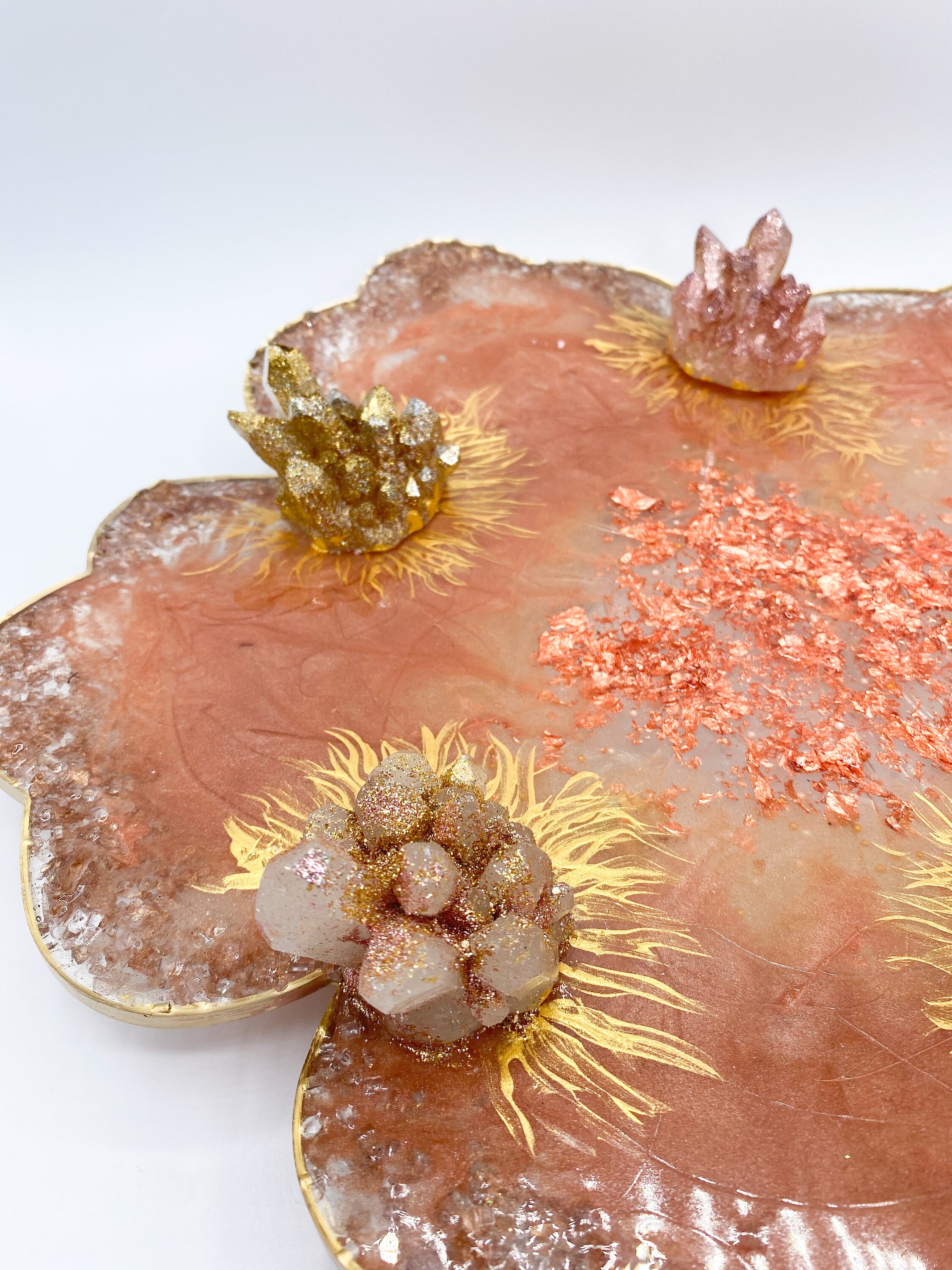 Resin Flower Tray Decorative Flower Resin Tray Etsy