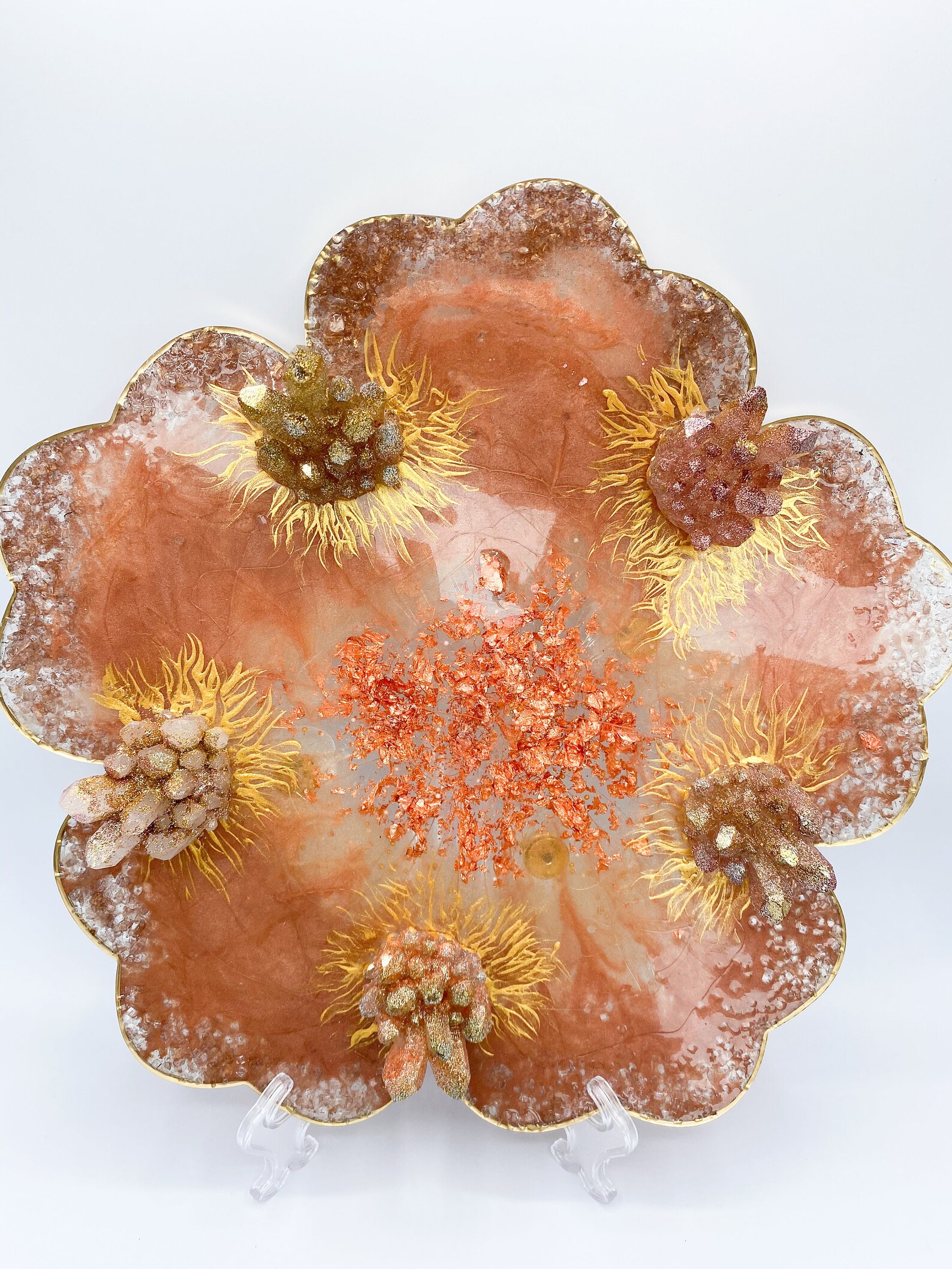 Resin Flower Tray Decorative Flower Resin Tray Etsy