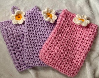 Crochet Kindle Sleeve with Flower Closure | Fits Paperwhite, Colorsoft E-Reader Case
