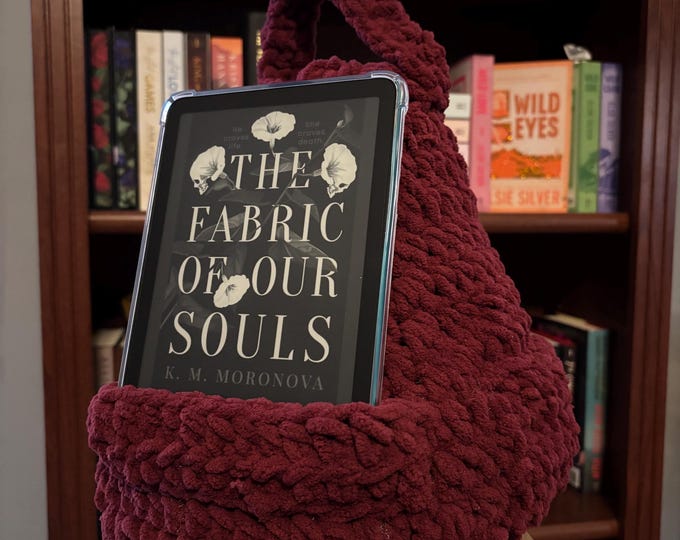 Kindle Pillow Stand | Crochet Reading Pillow | Book Lover Gift | Handmade Cozy Book Support