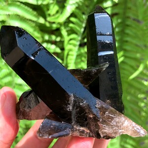 Top Large Raw black Crystal Cluster/Black Quartz Cluster/Quartz Cluster/Rough Black Abundance Crystal Plate/Healing Crystal/Energy/gift