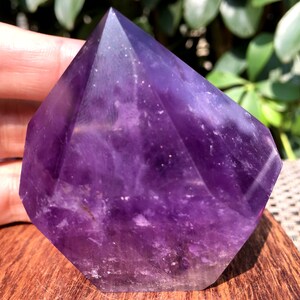 High Quality Natural Amethyst Polished Point/Amethyst Tower/Purple Crystal Ornaments/Amethyst stone decor/Special Gift/Energy stone
