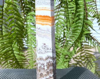Natural Large yellow  Calcite Crystal Quartz point/yellow Calcite Crystals/ Orange Calcite Crystal/Flame Banded Calcite Stone/Healing Stone
