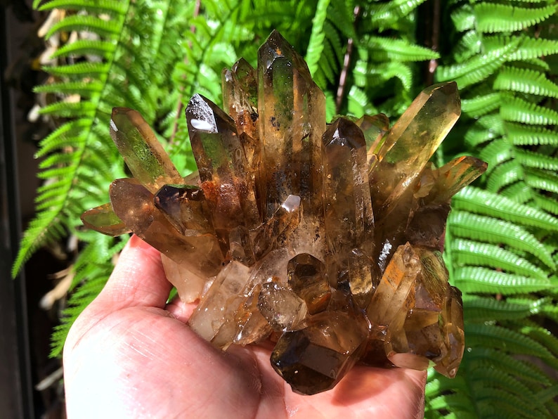 Top Large Raw black Crystal ClusterBlack Quartz ClusterQuartz ClusterRough Black Abundance Crystal PlateHealing CrystalEnergygift