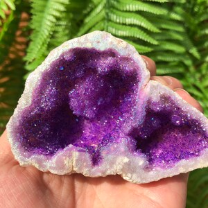 Aura purple Quartz Crystal Cluster/Angel Aura Quartz Crystal Cluster/Cluster Titanium Crystal Healing Crystal/Reiki/Meditation/Energy