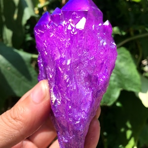 Aura Purple Quartz Crystal Cluster/Angel Aura Quartz Crystal Cluster/Cluster Titanium Crystal Healing Crystal/Reiki/Meditation/Energy