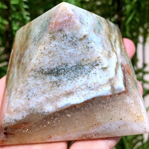 Natural  Ocean Jasper pyramid/Natural Ocean Jasper Tower/Tumbled  septarium /Energy stone /Decoration/Meditation/Chakra/Meditation/Altar