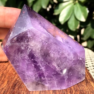 High Quality Natural Amethyst Polished Point/Amethyst Tower/Purple Crystal Ornaments/Amethyst stone decor/Special Gift/Energy stone