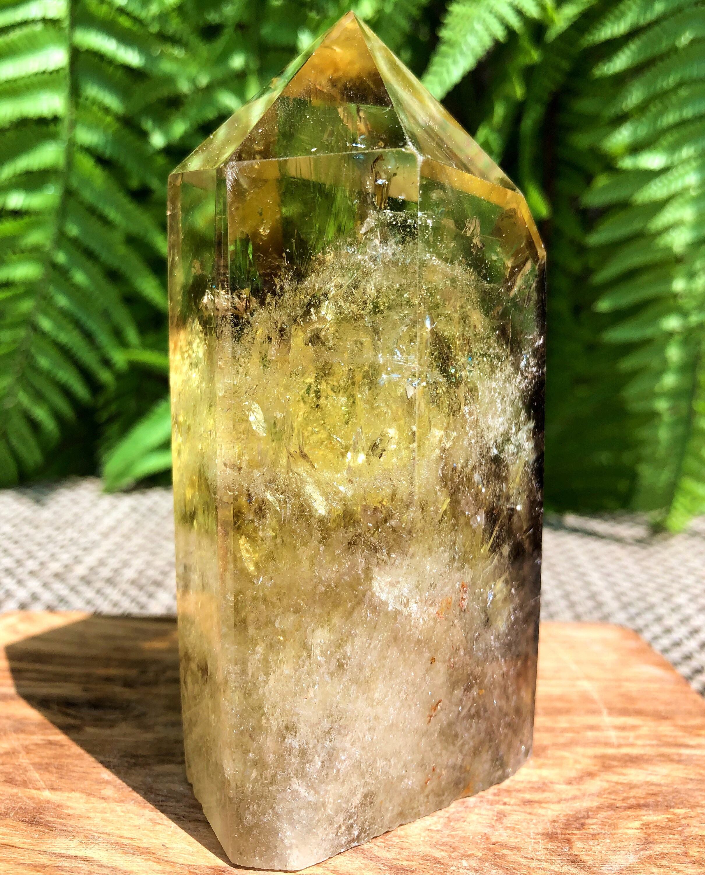 シトリン ポイント タワー 透明度抜群 □Citrine□シトリン ポイントタワー パワーストーン ヒーリング