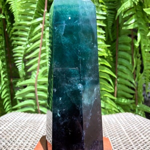high quality Rainbow Fluorite Crystal Tower Point/Fluorite Tower/Banded Fluorite/Crystal Wand/Obelisk/Fluorite Generato/Healing Crystal