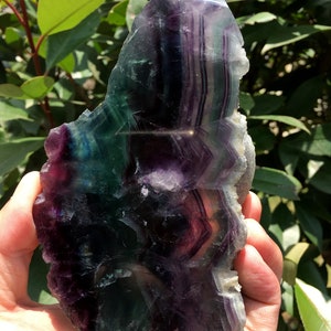 high quality Rainbow Fluorite Crystal Tower Point/Fluorite Tower/Banded Fluorite/Crystal Wand/Obelisk/Fluorite Generato/Healing Crystal