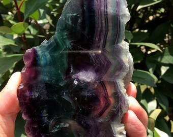 high quality Rainbow Fluorite Crystal Tower Point/Fluorite Tower/Banded Fluorite/Crystal Wand/Obelisk/Fluorite Generato/Healing Crystal