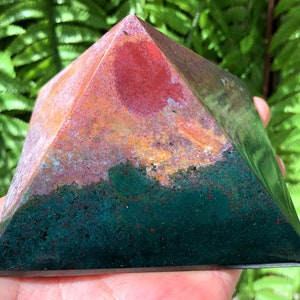 Natural  Ocean Jasper pyramid/Natural Ocean Jasper Tower/Tumbled  septarium /Energy stone /Decoration/Meditation/Chakra/Meditation/Altar