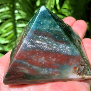 Natural  Ocean Jasper pyramid/Natural Ocean Jasper Tower/Tumbled  septarium /Energy stone /Decoration/Meditation/Chakra/Meditation/Altar