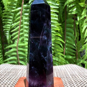 high quality Rainbow Fluorite Crystal Tower Point/Fluorite Tower/Banded Fluorite/Crystal Wand/Obelisk/Fluorite Generato/Healing Crystal