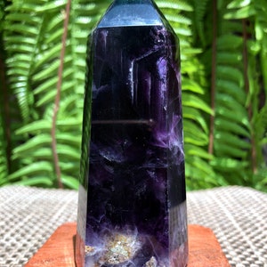 high quality Rainbow Fluorite Crystal Tower Point/Fluorite Tower/Banded Fluorite/Crystal Wand/Obelisk/Fluorite Generato/Healing Crystal