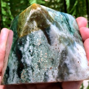 Natural  Ocean Jasper pyramid/Natural Ocean Jasper Tower/Tumbled  septarium /Energy stone /Decoration/Meditation/Chakra/Meditation/Altar