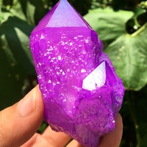 Aura Purple Quartz Crystal Cluster/Angel Aura Quartz Crystal Cluster/Cluster Titanium Crystal Healing Crystal/Reiki/Meditation/Energy