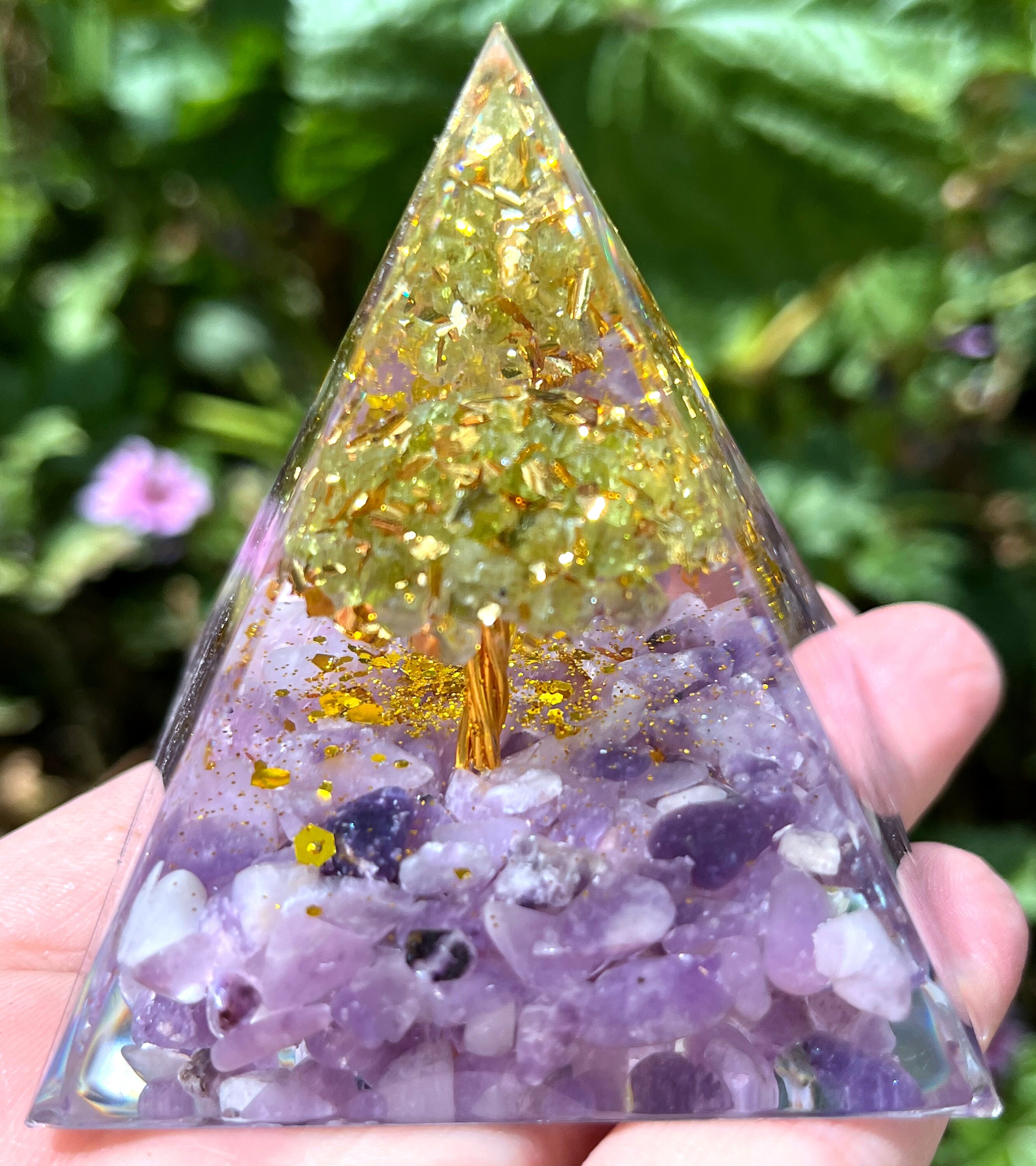 GOLD STONE オルゴナイト ピラミッド ターコイズ トルコ石 さざれ