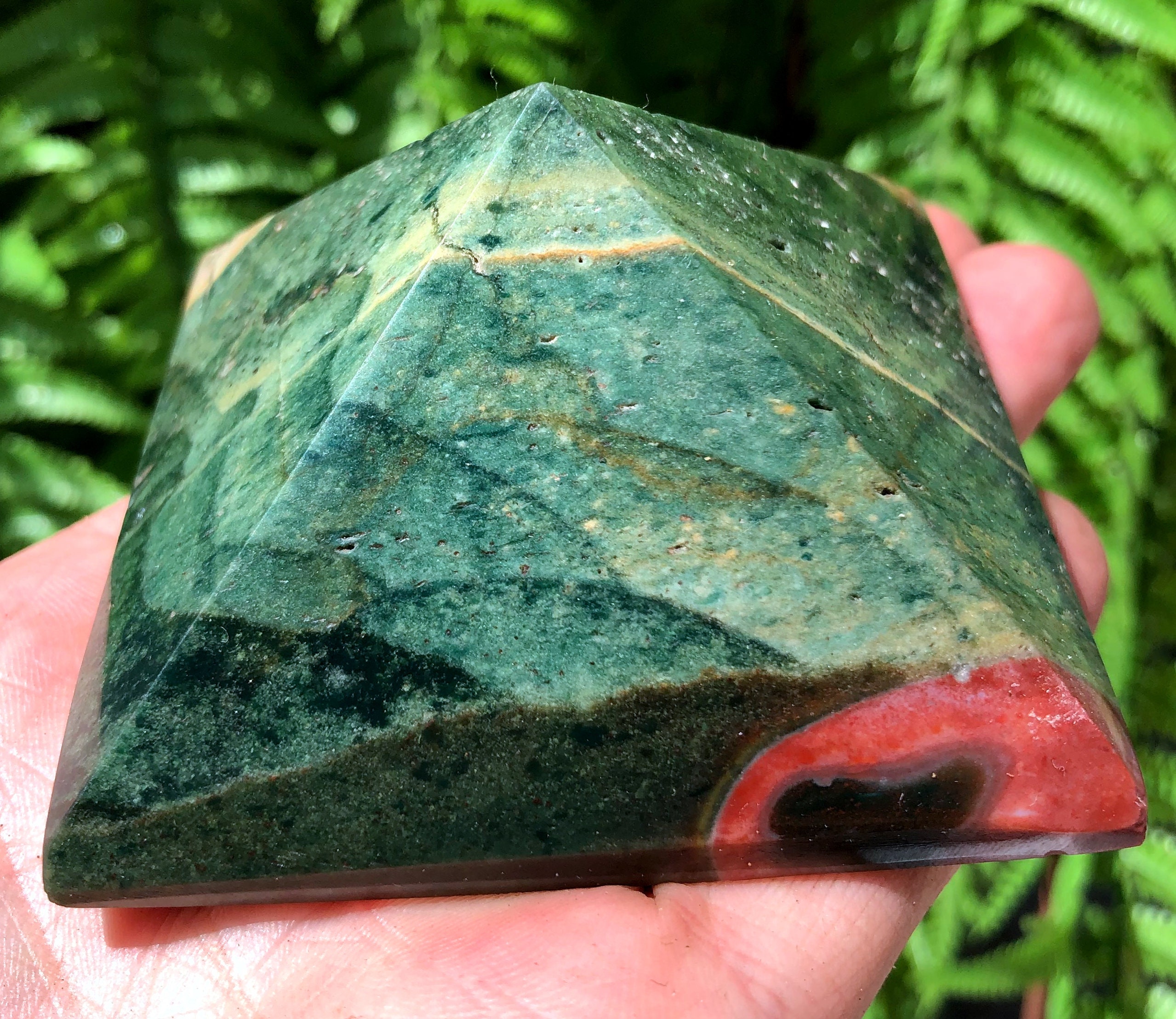 オーシャンジャスパーピラミッド　497g Natural Ocean Jasper Pyramid/natural Ocean Jasper Tower