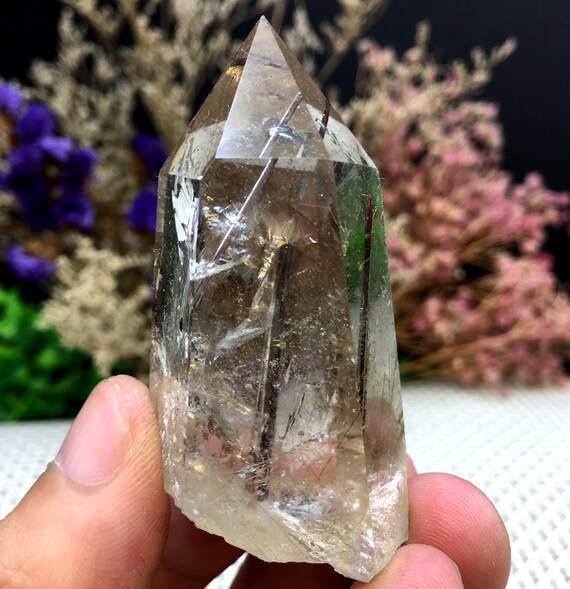 Piramide Di Tormalina Nera Naturale - Torre Energetica Per Purificazione E Protezione Aura - Foto 9