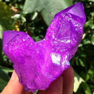 Aura Purple Quartz Crystal Cluster/Angel Aura Quartz Crystal Cluster/Cluster Titanium Crystal Healing Crystal/Reiki/Meditation/Energy