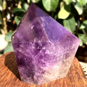 High Quality Natural Amethyst Polished Point/Amethyst Tower/Purple Crystal Ornaments/Amethyst stone decor/Special Gift/Energy stone
