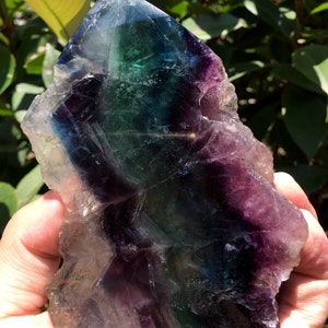 high quality Rainbow Fluorite Crystal Tower Point/Fluorite Tower/Banded Fluorite/Crystal Wand/Obelisk/Fluorite Generato/Healing Crystal