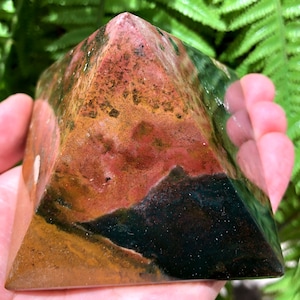 Natural  Ocean Jasper pyramid/Natural Ocean Jasper Tower/Tumbled  septarium /Energy stone /Decoration/Meditation/Chakra/Meditation/Altar