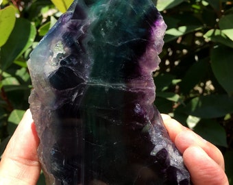 high quality Rainbow Fluorite Crystal Tower Point/Fluorite Tower/Banded Fluorite/Crystal Wand/Obelisk/Fluorite Generato/Healing Crystal