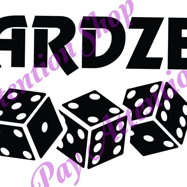 Logo du jeu Yardzee et carte de pointage modifiable SVG/PDF