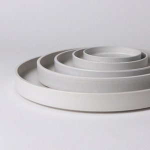 Plants Drainage Tray • Round Concrete Plant Saucer, Tray • Indoor Plant Drip saucer for 3&quot; 4&quot; 6&quot; 8&quot; 10&quot; Planters • Plant Pot Tray