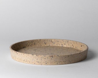 Coffee Table Tray | Large Round Imitation Concrete Tray | Table Tray | Decorative Tray | Perfume Tray | Bathroom Tray | Planter Pot Tray
