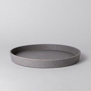 Wheat Husk Decor Tray for Coffee Table, Bathroom Tray | Round Concrete Style, 11 inch