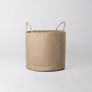 Woven Rope Baskets Rope Cotton Basket Large Nursery Storage Basket Laundry Linen Basket Large Blanket Basket Plant Basket image 5