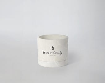 Personalized Family Name Gift | Wedding Gift for Couple | Recycled Planter with Name | 3" Mini Planters | Small Cactus Planter