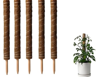 Moss Pole | Coco Coir Pole for Plant Support | Indoor Plant Trellis | Monstera Climbing Poles | Support for Climbing Plants | Plant Stakes