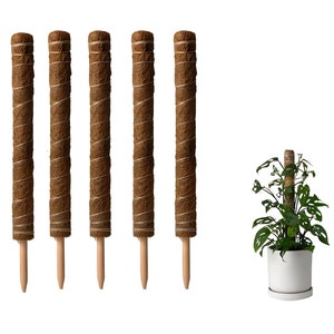 Moss Pole | Coco Coir Pole for Plant Support | Monstera Poles | Support for Climbing Plants | Plant Stakes